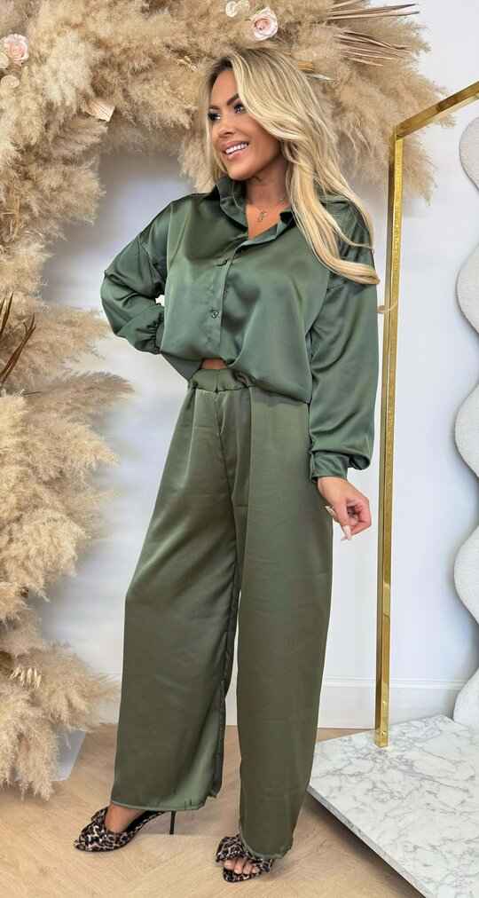 SILKY LUXE SET ARMYGREEN