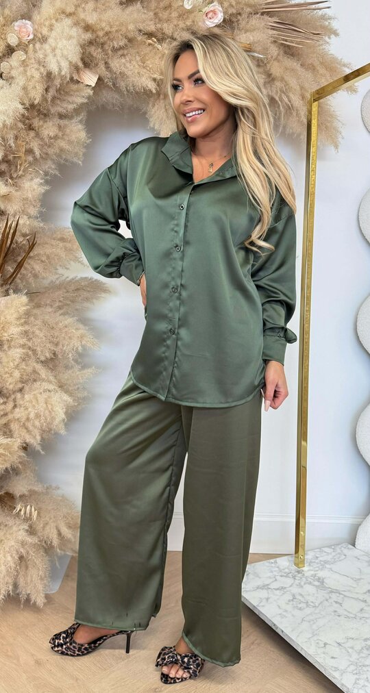 SILKY LUXE SET ARMYGREEN