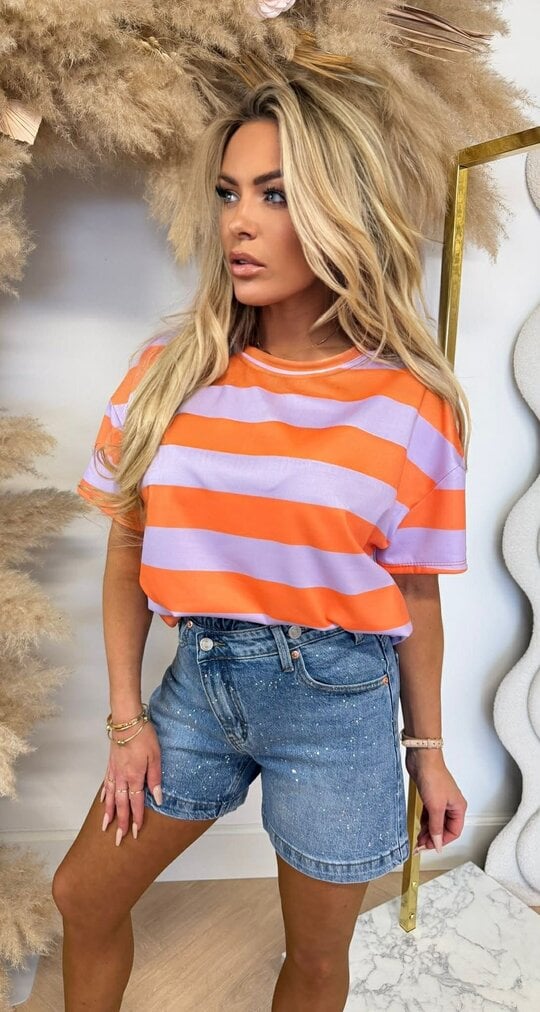FORCY STRIPE TEE LILA