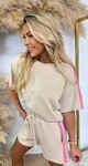 MUSTHAVE STRIPE SHORT SET BEIGE MUSTHAVE STRIPE SHORT SET BEIGE