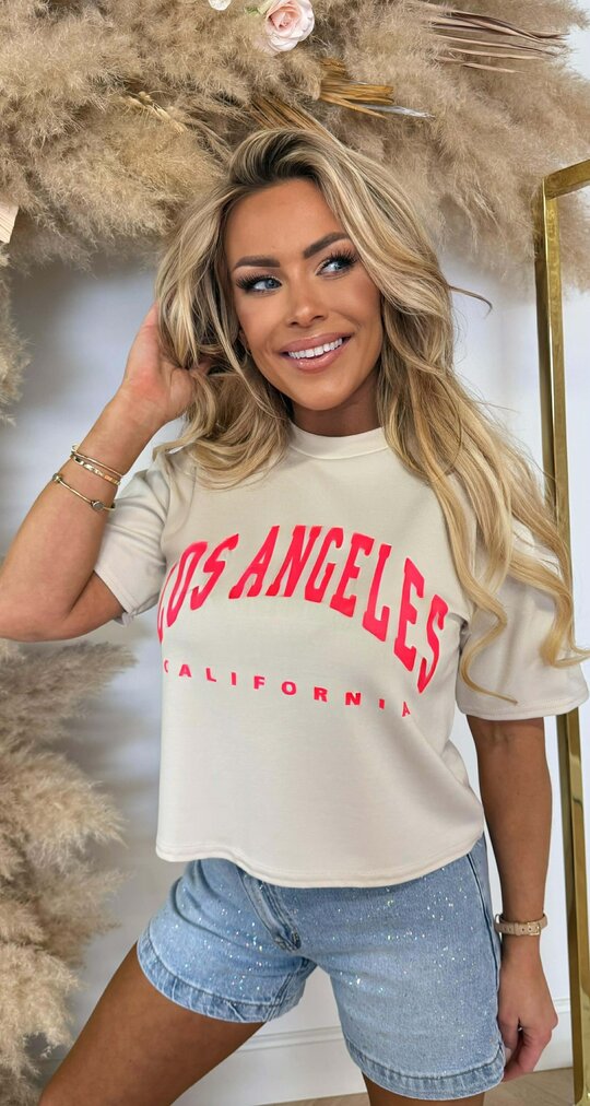 CALI CROPPED TOP BEIGE