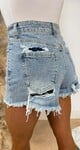 GLITTER RUFFLE SHORT 1940 DENIMBLUE