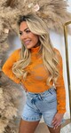 MESH LACE KOL TOP *L* ORANGE
