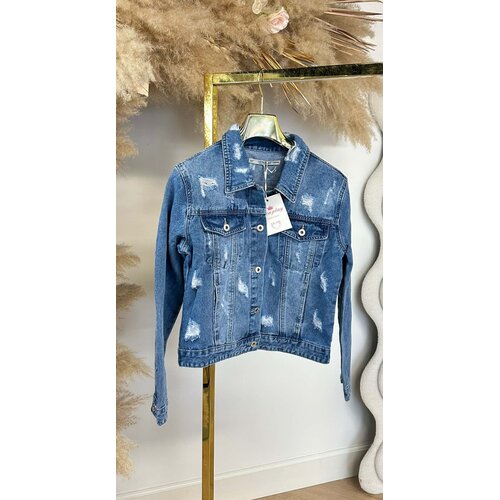 DESTROYED DENIM JACKET 6721 JEANSBLUE