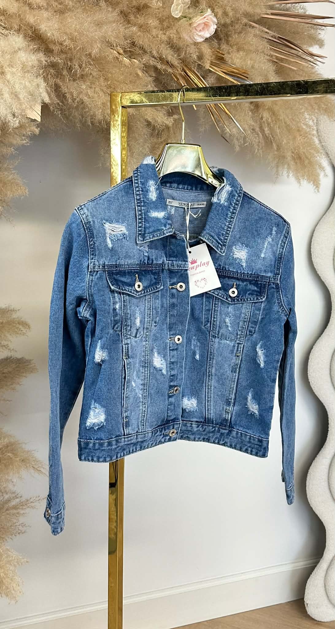 DESTROYED DENIM JACKET 6721 JEANSBLUE