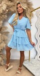 RUFFLY CUTE DRESS 4222 ICEBLUE