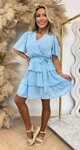 RUFFLY CUTE DRESS 4222 ICEBLUE