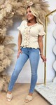 MONICA RUFFLE TOP 9535 BEIGE MONICA RUFFLE TOP 9535 BEIGE