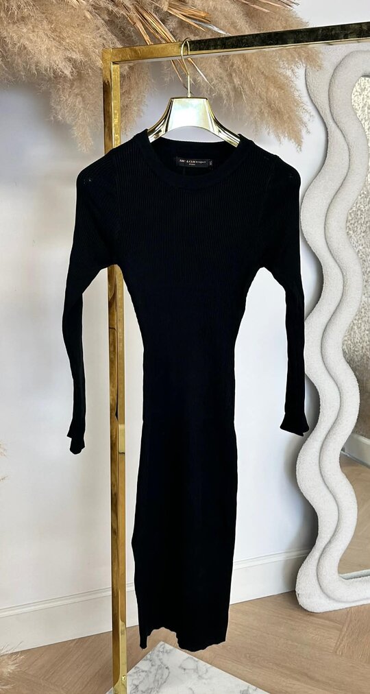 BASIC RIB DRESS 2006 BLACK