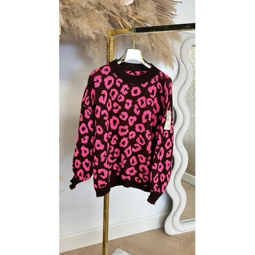 BETTY LEOPARD SWEAT BROWN