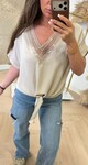 SANDY LOOSE FIT V TOP TAUPE