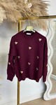LOVELY HEART SWEAT AM900 BORDEAUX