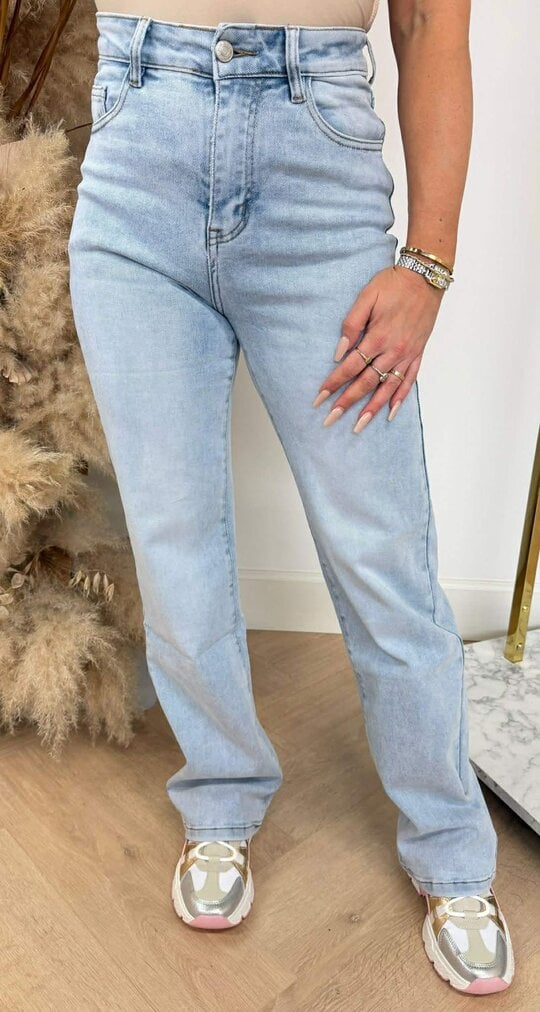 SUPER STRETCH WIDE LEG LEO GLITTER POCKET JEANS 1578-1 PINK