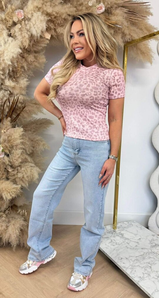 MIA LEOPARD TEE PINK MIA LEOPARD TEE PINK