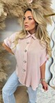 LOOSE FIT BUTTONED BLOUSE LIGHTPINK