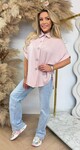 LOOSE FIT BUTTONED BLOUSE LIGHTPINK