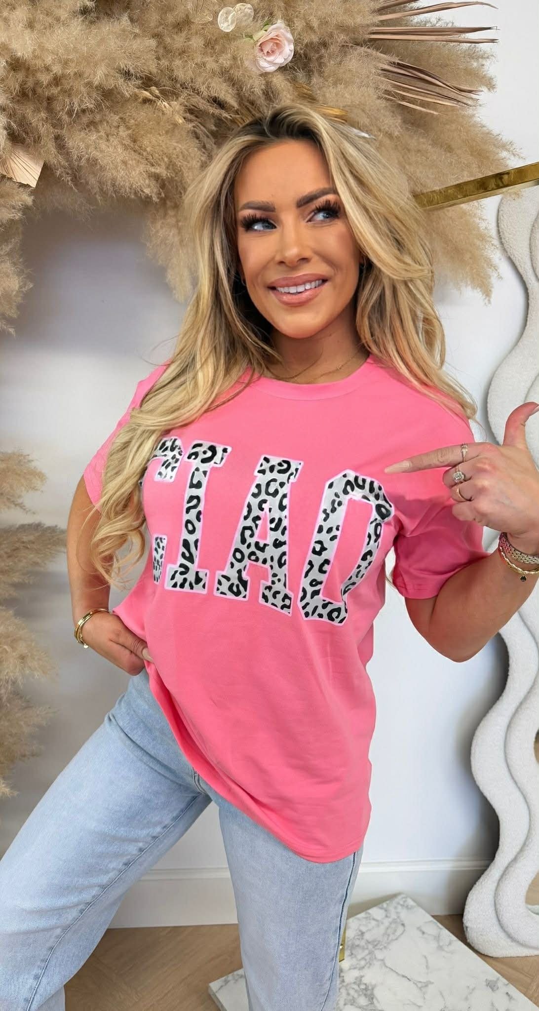 CIAO LEO TEKST SHIRT 8011546 PINK CIAO LEO TEKST SHIRT 8011546 PINK