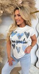 SIX HEART TEE *L* BLUE