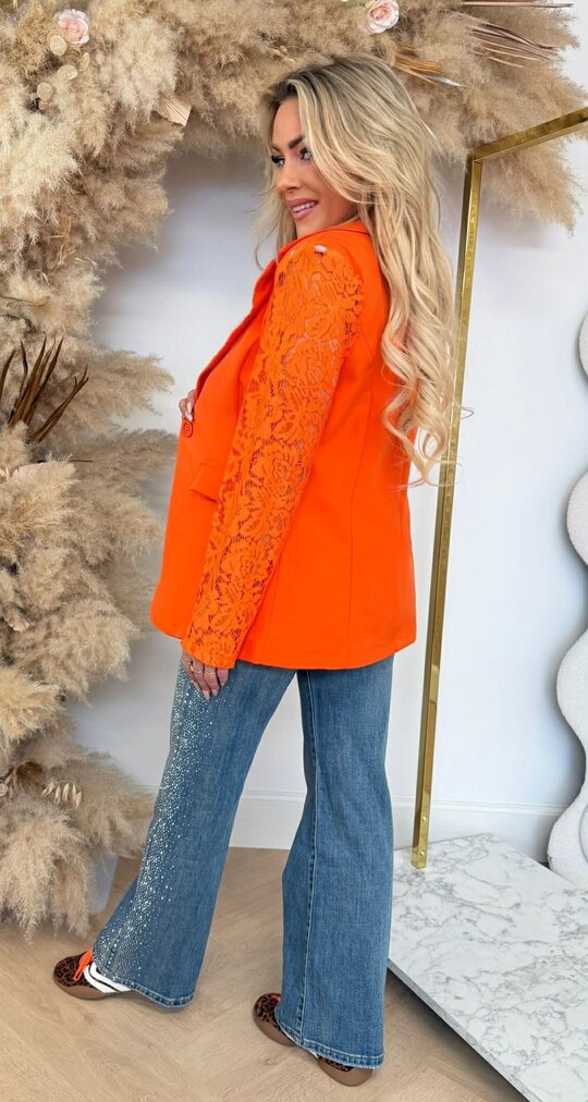 LACE SLEEVE BLAZER 5194 / 3394 ORANGE