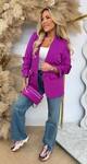 MUSTHAVE CROPPED MOUW BLAZER AUBERGINE