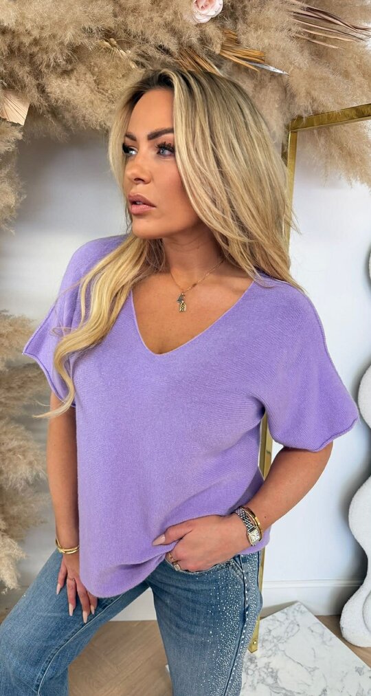 NEW COLLECTION V TOP LILA