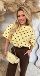 DOTTY CROPPED TOP YELLOW
