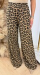 COTTON LEOPARD PANTS TAUPE