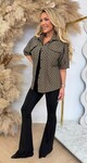 INSPIRED LOGO BLOUSE TAUPE INSPIRED LOGO BLOUSE TAUPE