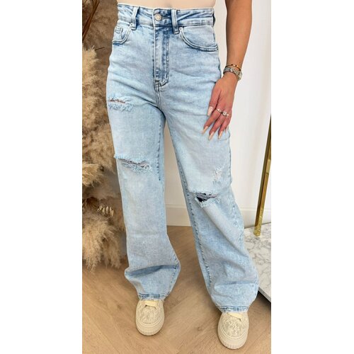 DESTROYED DAD FIT JEANS 3370-1 LIGHTDENIM