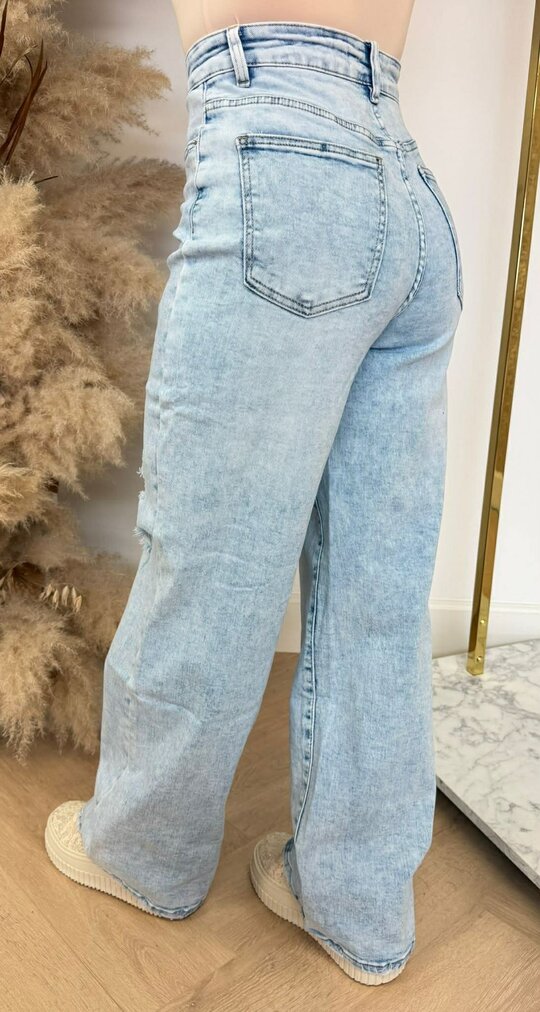 DESTROYED DAD FIT JEANS 3370-1 LIGHTDENIM