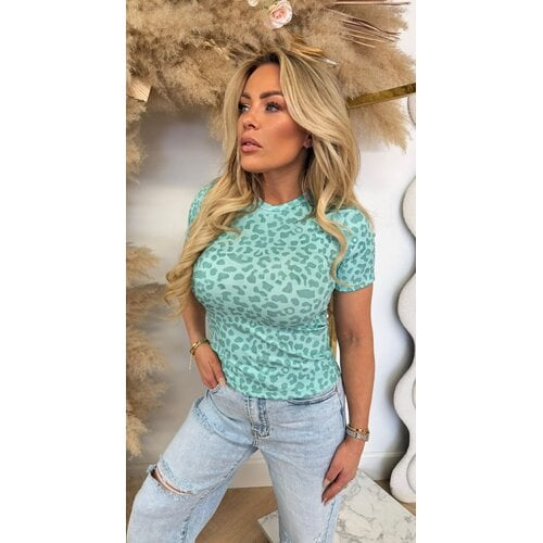 MIA LEOPARD TEE MINT