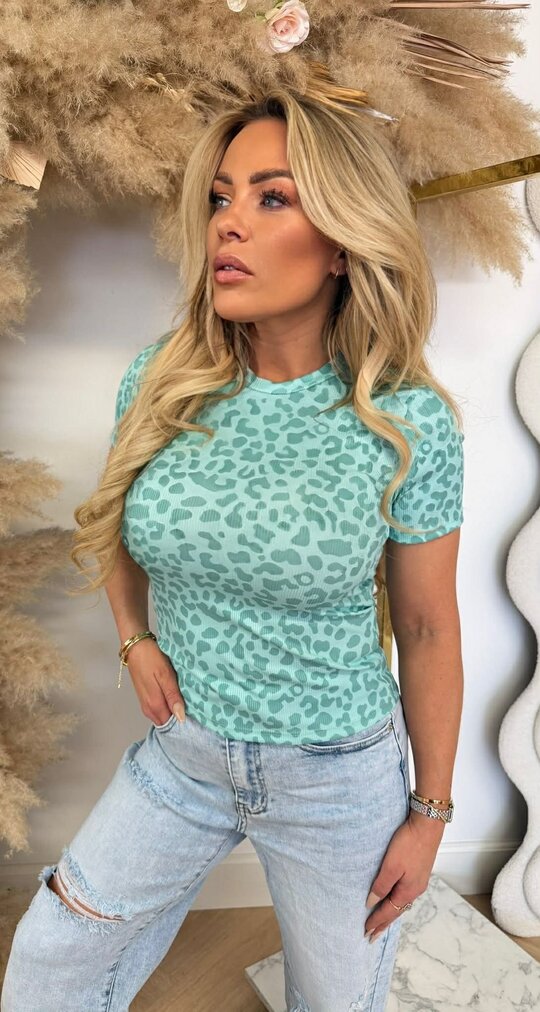 MIA LEOPARD TEE MINT
