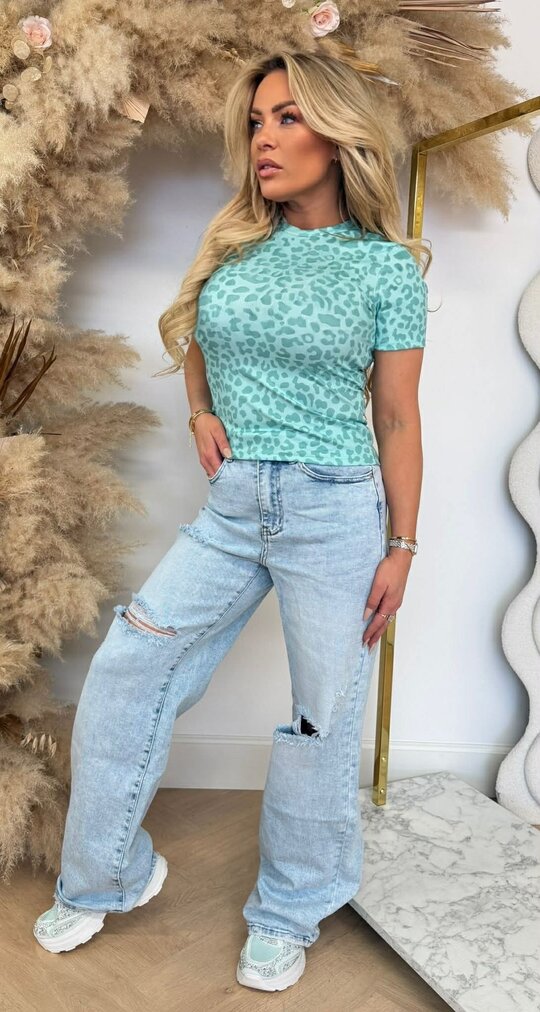 MIA LEOPARD TEE MINT