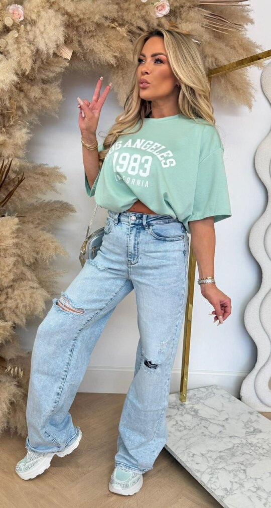 LOSY LOS ANGELES CROPPED TOP MINT