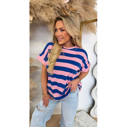 JOYA STRIPE TEE KOBALT