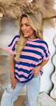 JOYA STRIPE TEE KOBALT