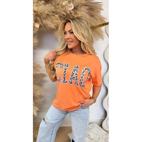 CIAO LEO TEKST SHIRT 8011546 ORANGE