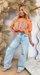 CIAO LEO TEKST SHIRT 8011546 ORANGE