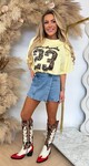 LA LEO 23 CROPPED SHIRT YELLOW