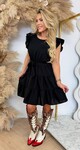 MIMI RUFFLE LUS DRESS BLACK