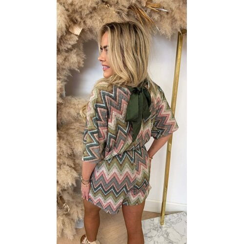 ZIGZAG STRIK LUREX SET GREEN