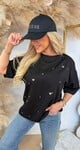 HEART DIAMOND SHIRT BLACK