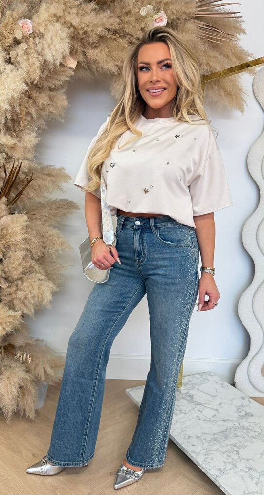 HEART DIAMOND SHIRT BEIGE HEART DIAMOND SHIRT BEIGE