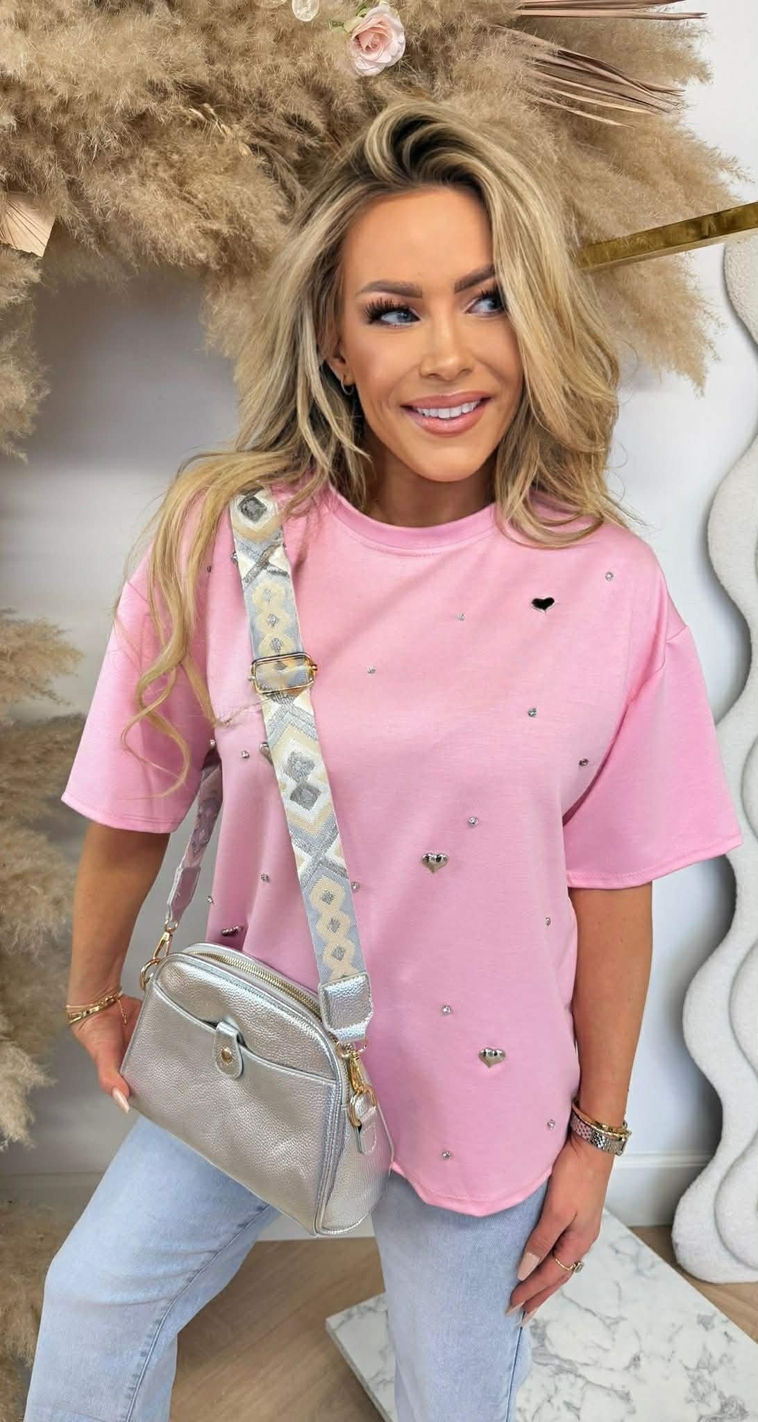 HEART DIAMOND SHIRT PINK