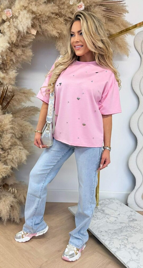 HEART DIAMOND SHIRT PINK