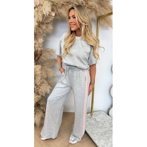 LINDY STRIPE SET GREY