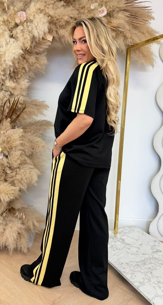 LINDY STRIPE SET BLACK