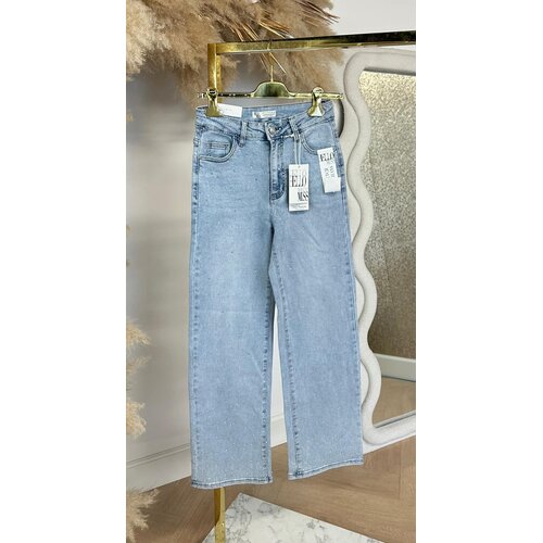 WIDE LEG GLITTER JEANS 880-9 LIGHTDENIM