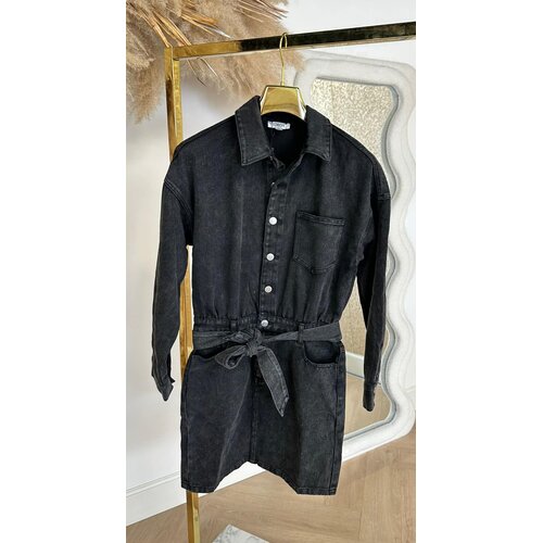 DENIM LUS DRESS M0238 DARKGREY