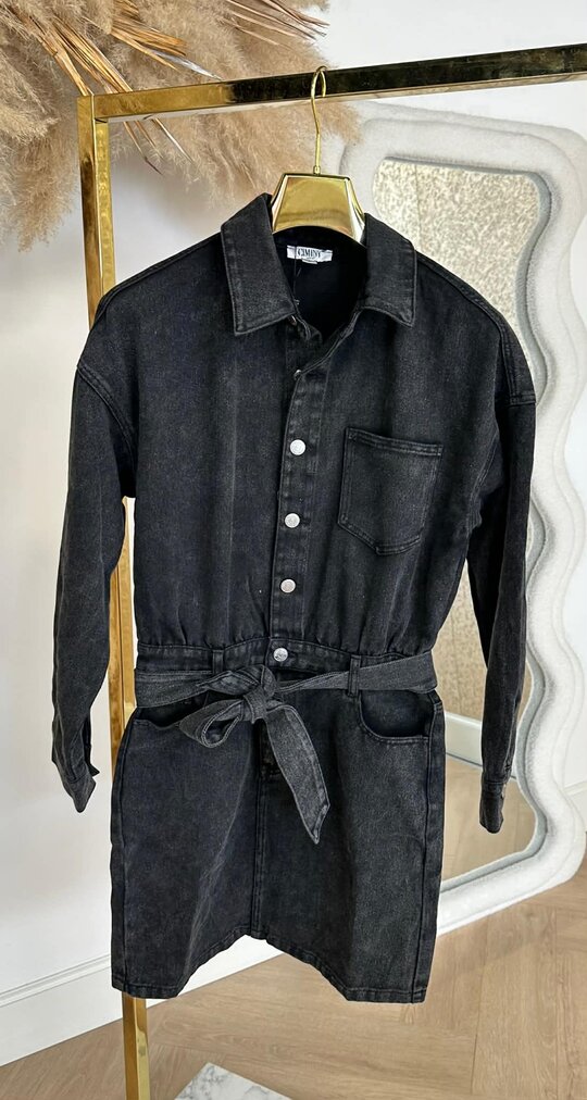 DENIM LUS DRESS M0238 DARKGREY